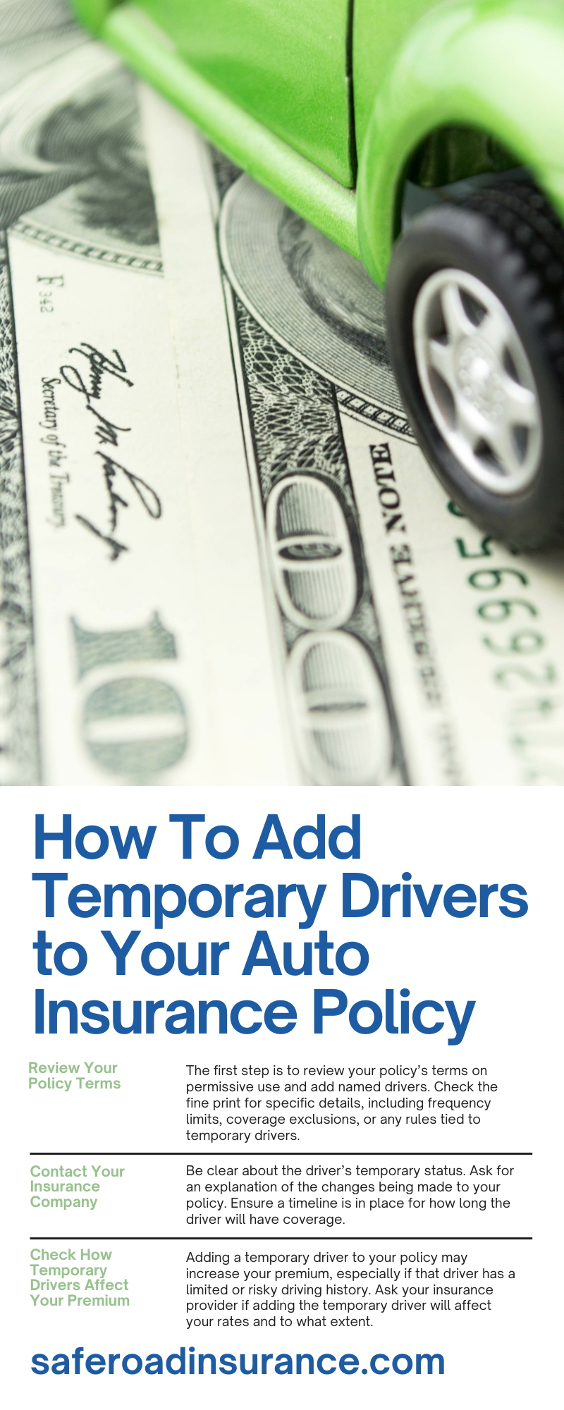 How To Add Temporary Drivers to Your Auto Insurance Policy